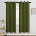 NICETOWN Olive Bedroom Curtains 72 inches Long, Grommet Blackout Thermal Insulated Window Treatment Room Darkening for Bedroom/Home Office, 2 Panels, W37 x L72