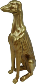 Exquisite Greyhound Sculpture, Unique Resin Dog Statue for Home Decor, Coffee Table, Entryway Table, Bookshelf, Living Room, Thoughtful Gifts for Dog Lovers, 14.5 Inch Tall, Gold