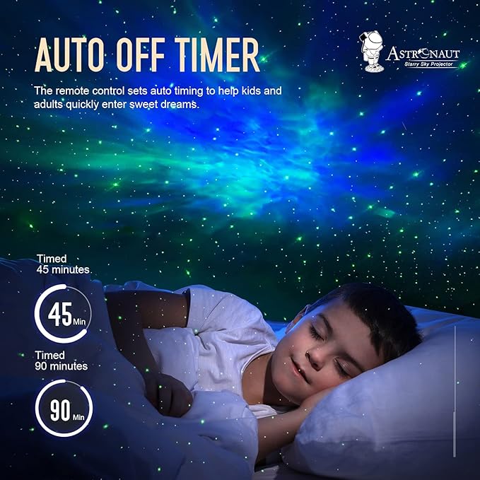 Mooyran Galaxy Projector for Gaming Room Decor - Black Astronaut Star Projector, Cool Stuff for Men's Bedroom Accessories, LED Nebula Light with Remote, for Teen Boys & Gamers
