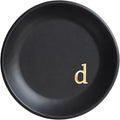 COLLECTIVE HOME - Ceramic Jewelry Tray, Decorative Trinket Dish for Rings Earrings Necklaces Bracelet Watch Keys, Birthday Mother's Day Christmas Gift for Women, 4.75", Black Surface (d)