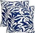 Decorative Throw Pillow Covers Set of 2 Blue Pillow Covers 20x20 inch Short Plush Couch Throw Pillow Cases Floral Throw Pillows,Farmhouse Outdoor Pillow Covers for Sofa Bed Living Room Car