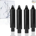 Black Short Taper Candles 6 inch Candle Sticks Unscented Dinner Candle Dripless for Home Decor,Set of 4