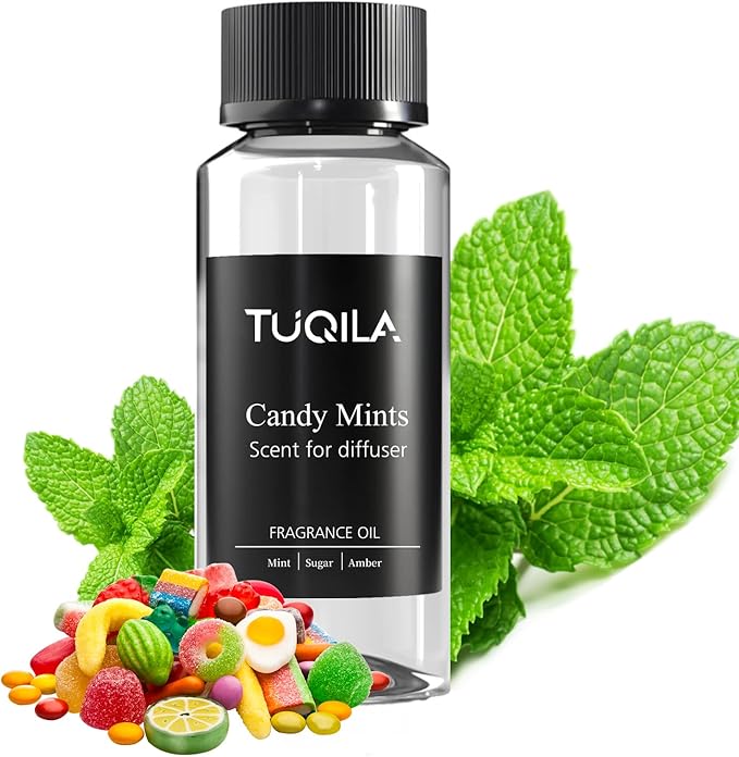 Hotel Waterless Diffuser Oil Candy Mints, Essential Scent Oil Usage Cold Air Waterless Diffuser, Luxury Scents Oils Fragrance Bottle120 ML Home Natural Flavour
