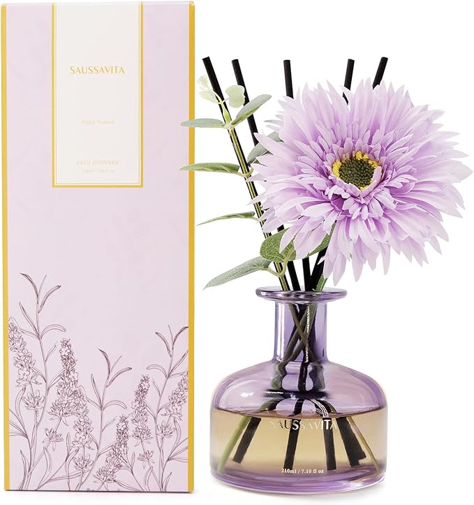 Reed Diffusers Set Lavender Scent, 7.10 oz Diffusers for Home with 7 Diffuser Sticks, Reed Diffuser for 120 Days, Perfect for Bathroom, Shelf Decor, Air Fresheners