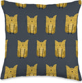 Cute Scandinavian Animals Designs Scandinavian Cat Boho Pattern Throw Pillow, 16x16, Multicolor