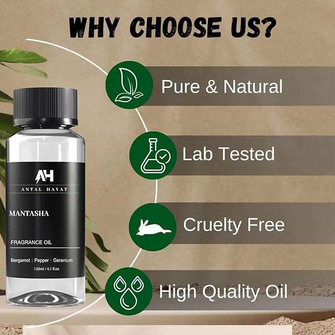 Hotel Scents Mantasha Diffuser Oil 120ml – Inspired by Sauvage Eau de Parfum – Bergamot, Black Pepper & Geranium – Premium Home Scent Refill – Luxury Essential Oil for Ultrasonic & Waterless Diffusers