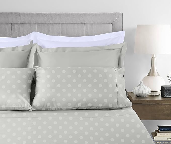 Threadmill Cotton Twin XL Sheet Set | 100% Cotton Sheets for Twin XL Size Bed | Damask Jacquard Sateen Twin XL Bed Sheets Set with 16” Deep Pocket | Soft Breathable 3 pc Cooling Sheet Set | Light Grey