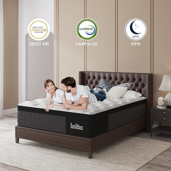 Twin Mattress, 10 Inch Hybrid Mattresses Eurotop with Gel Memory Foam,Motion Isolation Individually Wrapped Pocket Coils Breathable Comfort Soft Pressure Relief