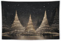 MaSiledy Tapestry Silver Lighted Christmas Trees Tapestries for Bedroom Aesthetic Merry Christmas Winter Xmas Tapastry's Wall Hanging Wall Hanging for Bedroom Living Room Dorm Landscape 60"x90"