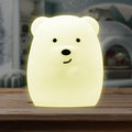 Lumipets Junior Bear Night Light, Soft Silicone Material, 8 Soothing Colors, Cordless, Easy Control, Portable