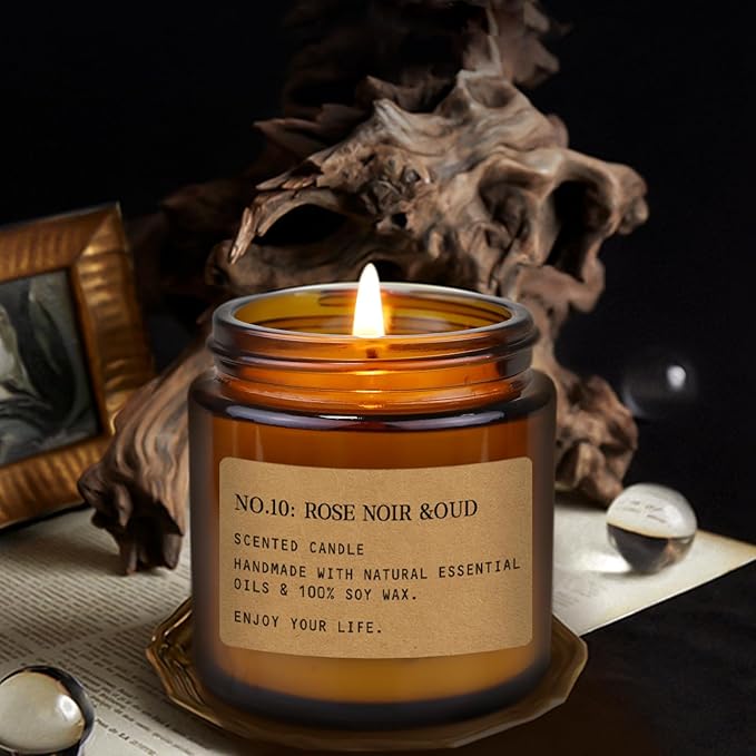 12 Pack Aromatherapy Candles for Home Scented, Aromatherapy Jar Candle Gifts for Women, Natural Soy Wax Amber Candle Set, Scented Candles Set for Birthday Valentine Birthday Day Present