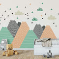 Children's Wall Sticker for Baby Room Decoration – Giant Scandinavian Mountains Darinka – H120 x L180 cm