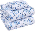 RUVANTI 100% Cotton Twin Sheets Set, 3 Pieces, Soft & Breathable Percale Weave Bedding, Deep Pocket 16", Hotel Standard, Crisp Cool Feel, Durable, Perfect Floral Bed Sheet, Annual