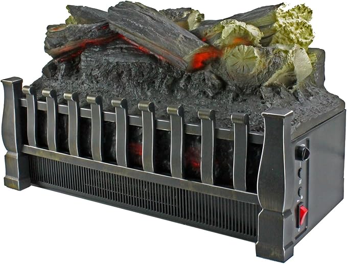 duraflame Electric Log Set 400 Sq Ft Heater, Faux Logs Insert with Lifelike Flames for Existing Fireplaces, Remote Control Included
