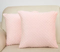 2 Packs Throw Pillow Covers, Neutral Decorative Couch Pillow Cover for Living Room Bed Sofa Rustic Farmhouse Boho Home Decor, Soft Plush Cushion Case Slipcover (Light Pink, 18"x 18")