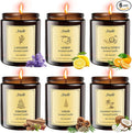 6 Pack 42oz Scented Fall Candles, Soy Wax Candles for Home, Aromatherapy Candle Gift Set for Women Men, Long Lasting Jar Candles, Ideal for Birthdays Holidays