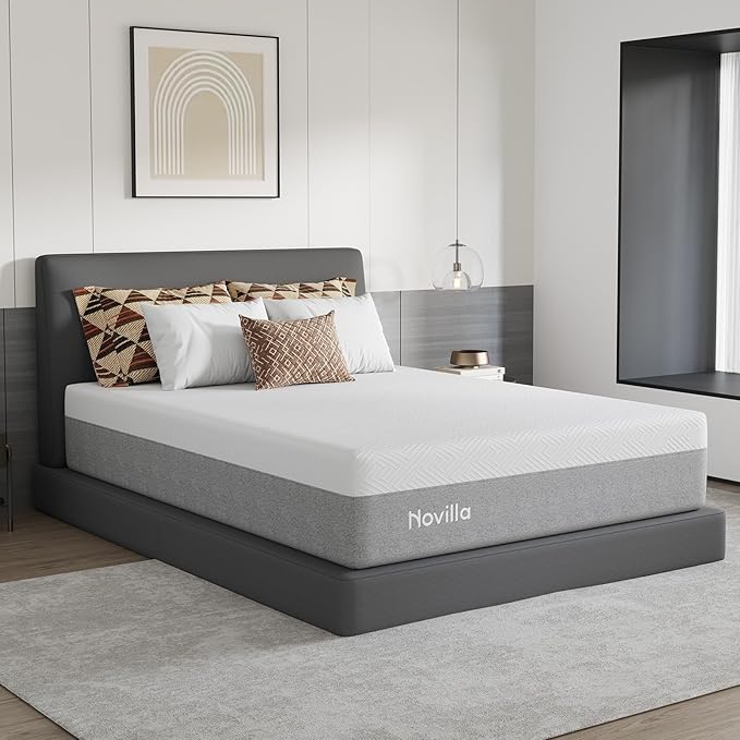 Novilla Mattress Queen Size, 14 Inch Gel Queen Memory Foam Mattress in a Box for Suppotive, Pressure Relieving & Plush Comfort, Bliss