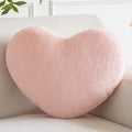 Xiashrk Heart Pillow, Heart Shaped Pillow for Bed Couch, Soft Decorative Heart Throw Pillow, Cute Decorate Pillows, Heart Pillows for Bedroom Living Room (Pink, Medium 15.7"x11.8")