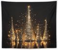 Silver Lighted Christmas Trees Tapastry's Wall Hanging Vintage Christmas Tapestries for Bedroom Landscape Tapestry Home Decoration for Living Room Bedroom 50"x60" Christmas Family Party