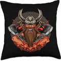 Scandinavian Norse Viking Gifts Norse Nordic Vikings Throw Pillow, 18x18, Multicolor