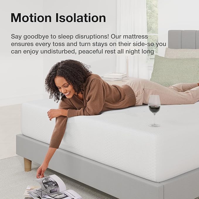 Novilla Twin Size Mattress, 10 Inch Twin Bed Mattress with Gel Memory Foam for Cooling Night Sleep & Pressure Relief, CertiPUR-US Certified
