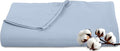 Royale Linens 300 Thread Count 100% Long Staple Combed Cotton Flat Sheet - Super Soft - Top Sheets - Twin Flat Sheet Sold Separately - Breathable, Cool & Crisp Percale Sheets Only (Twin, Lake Blue)