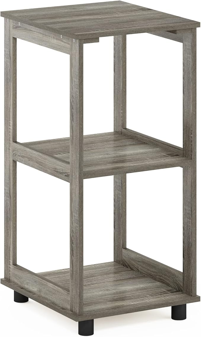 Furinno Romain 2-Tier Tall End Table, French Oak