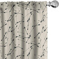 Ambesonne Arrow Curtains, Repetitive Abstract Simplistic Arrow Motif with Irregular Symmetry, Window Treatments 2 Panel Set for Living Room Bedroom, Pair of - 28" x 84", Sepia Charcoal