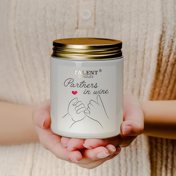 Best Friend Candle - Friendship Gifts for Women & Men - Scented Candle Funny Birthday Gifts - Champagne Cassis & Honey Scented Candle