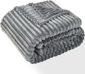 Throw Fleece Blanket for Couch - Super Soft Cozy Throw Blankets for Women,3D Striped Lightweight Blanket for Girls,All Seasons Flannel Blanket，Bed Home Decor，44x60 Inches