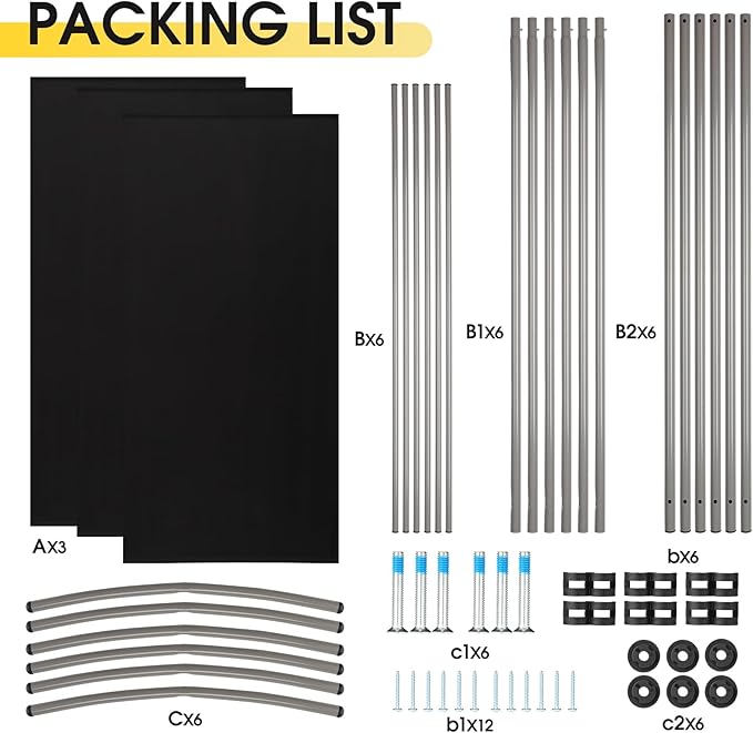 RANTILA 3 Panel Privacy Screen, 6 Ft Tall Folding Privacy Screen Room Dividers, Freestanding Room Partition Wall Dividers, 102''W x 20''D x 71''H, Black