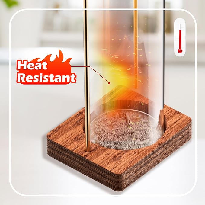 Incense Holder for Sticks, Insence-Stick Holder, Anti-Ash Flying No Mess Incense Burner, Incense Stick Holder with Glass Ash Catcher, for Yoga Spa Meditation Home Decor(2 Pack)