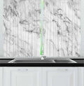 Lunarable Architecture Long Kitchen Curtains, Continued Illustration of Marble Greyscale Exterior Details, 2 Panel Set Drapes with Rod Pocket Room Decor, 55" x 45", Dimgray Pale Grey and Pearl