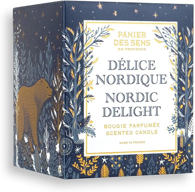Panier des Sens – Nordic Delight Vanilla Candle – Christmas Clearance Scented Candles – Long Lasting Scented Candles for Home – Winter Candle – 100% Natural Cotton Wick – Home Gifts - 6.3 oz