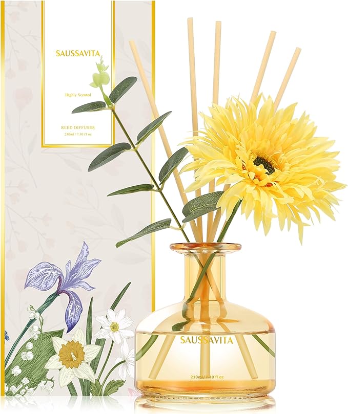 Reed Diffusers Set Orchard Reverie Scent, Reed Diffuser for 120 Days, 7.10 oz Diffusers for Home with 7 Diffuser Sticks, Perfect for Bathroom, Shelf Decor, Air Fresheners