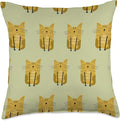 Cute Scandinavian Animals Designs Scandinavian Cat Boho Pattern Throw Pillow, 18x18, Multicolor