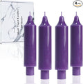 Purple Taper Candle Sticks Candles 6 inch Unscented Dinner Candle Dripless for Home Decor Advent Christmas Gift,Set of 4,Purple
