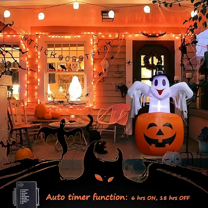 Orange LED Outdoor Halloween Lights, Halloween Decorations, 39 FT 100 LED Mini Lights with 8 Lighting Modes,Connectable String Light Plug in for Garden Patio Party Haunted House Ghost Holiday Decor