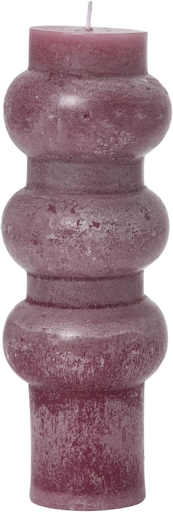 Creative Co-Op Unscented Totem Pillar, Pinot Candles, 3" L x 3" W x 9" H, Purple