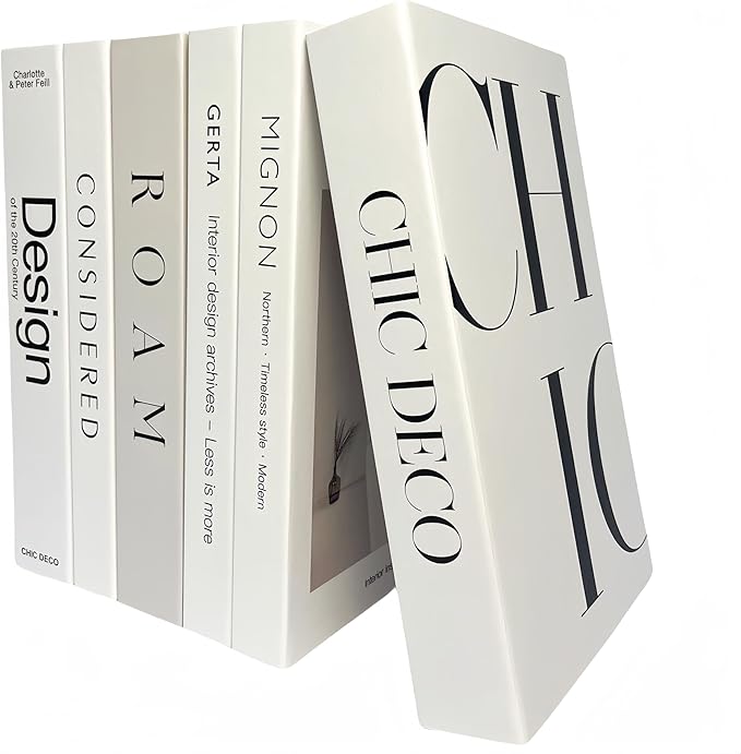 6PCS Fake Books for Decoration: Ediactcyl Decorative Books Modern Home, Coffee Tables Decor for Living Room Bookshelf (M51)