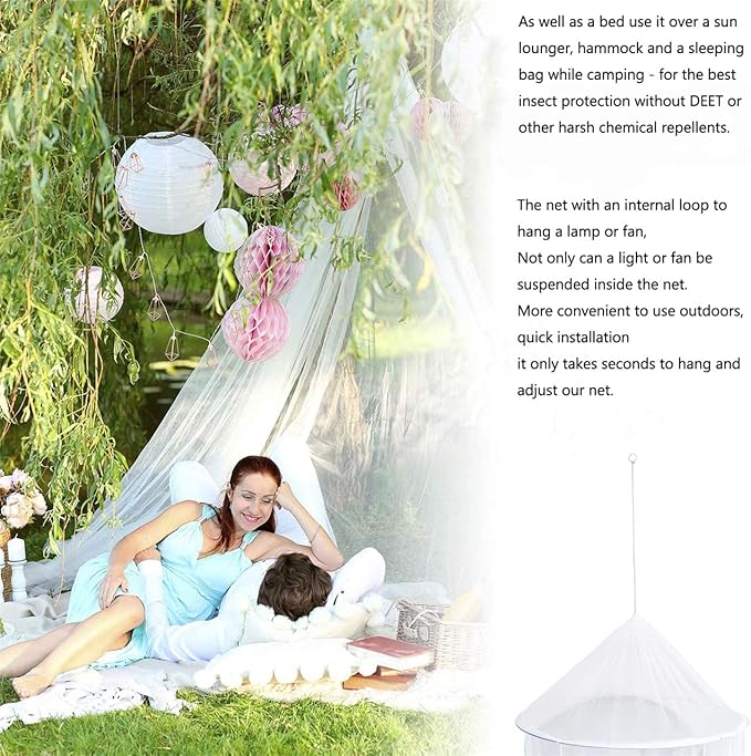 Comtelek Bed Canopy with Lights,Canopy Bed Curtain with RGB Music Sync Color Changing LED Star Lights with App Remote Mosquito Net for Princess Girls Bedroom,Dome Canopy for Twin,Queen,King Size Bed