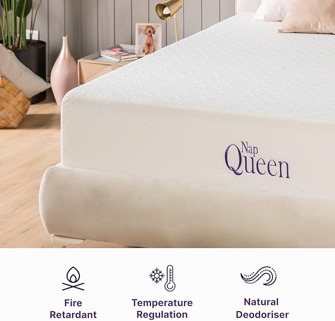 NapQueen Twin Mattress, 12 Inch Elizabeth Cooling Gel Memory Foam Mattress, Twin Bed Mattress in a Box, CertiPUR-US Certified, Medium Firm, Breathable Soft Fabric Cover