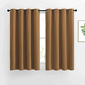 NICETOWN Half Window Curtains for Bedroom - Grommet Modern Thermal Insulated Blackout Window Drapes Sound Reducing for Nursery/Kitchen, Gold Brown, W52 x L54, Set of 2