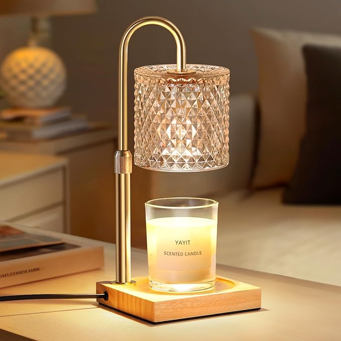 Candle Warmer Lamp with Timer Dimmer Adjustable Height, Lamp Candle Warmer for Jar Candles, Home Decor, for Women Birthday