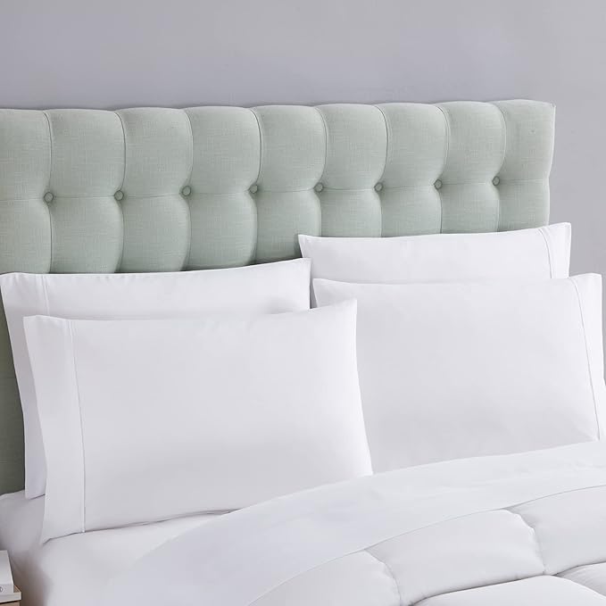 Sweet Home Collection 5 Piece Comforter Set Bag Solid Color All Season Soft Down Alternative Blanket & Luxurious Microfiber Bed Sheets, White, Twin XL