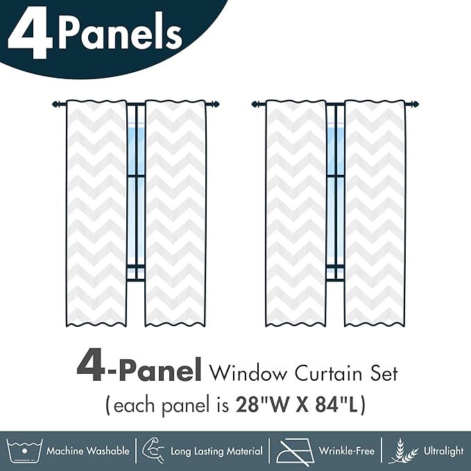 Ambesonne Leafy Art Window Curtains Pack of 2, Scandinavian Leaves Pattern with Geometric Roundy Modern Boho Print, Lightweight Set with Rod Pocket, 4 Panels of - 28" x 84", Pale Green Redwood Teal