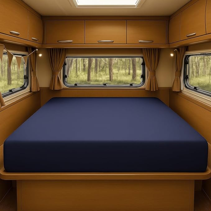 Foamma 4” x 48” x 80” Water Resistant Gel Memory Foam RV Bunk Mattress, Firm High Density Foam Base, Comfortable and Durable Polyester Cover, Truck, Camper, Travel Trailer, Made in USA