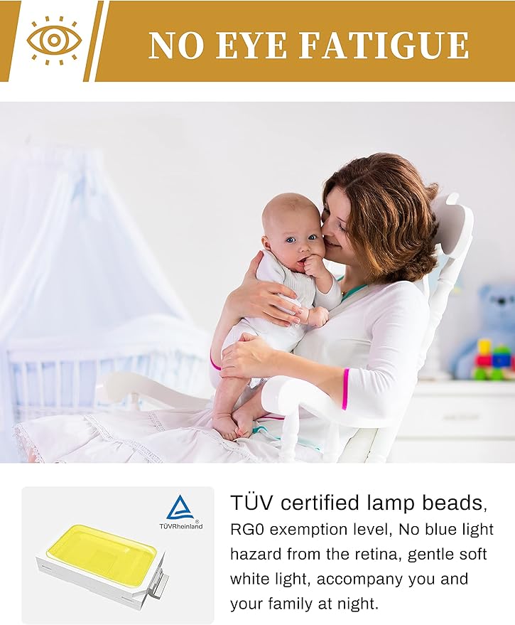 DORESshop Night Light [2 Pack], LED Night Light with Dusk to Dawn Sensor, Night Lights Plug Into Wall, Adjustable Brightness Nightlights for Adults, Bedroom, Bathroom, Kitchen, Daylight White 5000k