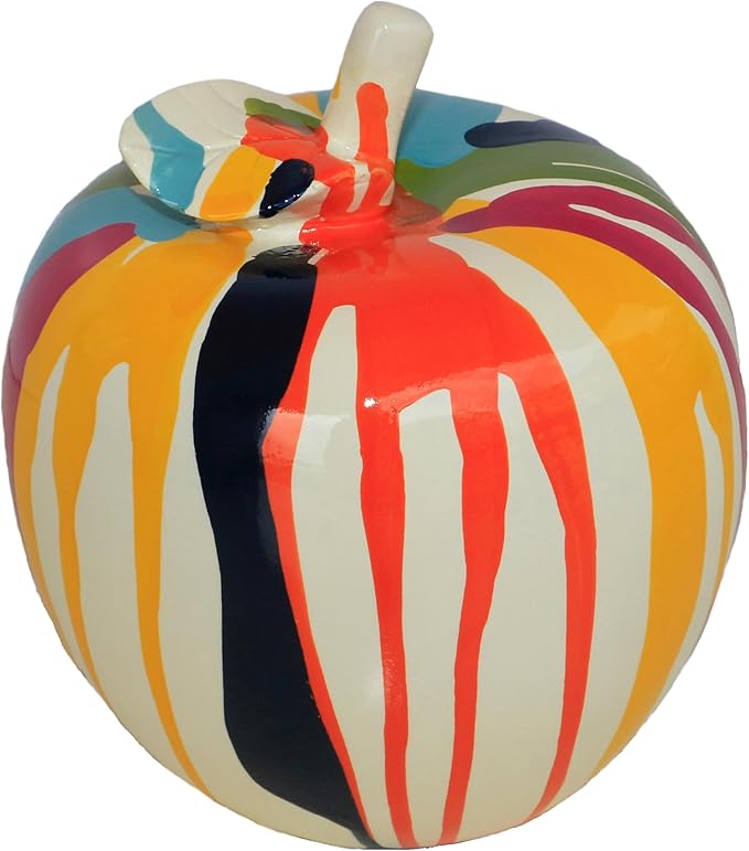 Fluid Fruit Sculpture Apple Artwork Resin Christmas Night Gift Series Sculpture Abstract Graffiti Ornament