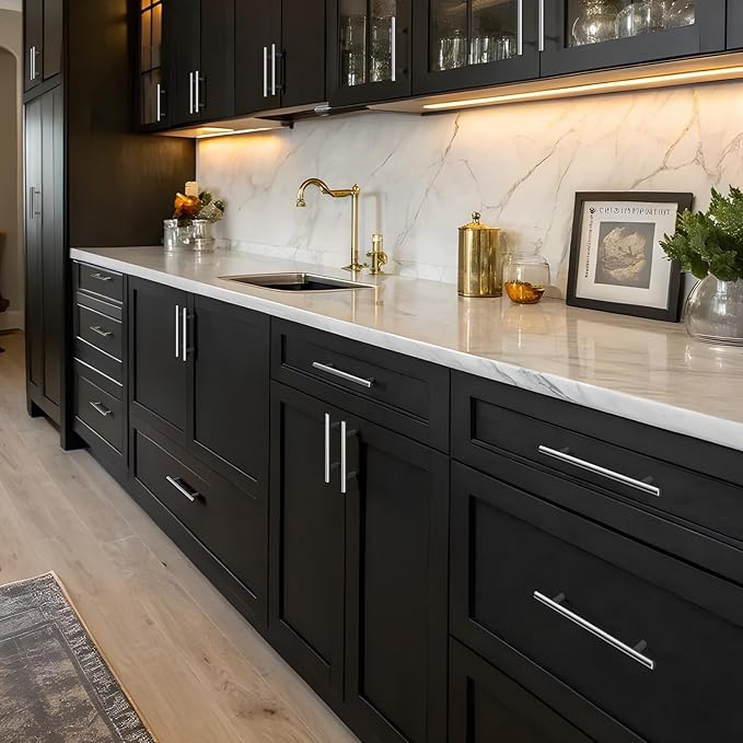 homdiy (35Pack) Brushed Nickel Cabinet Pulls - 7-1/2in Hole Centers Pulls Stainless Steel Kitchen Cabinet Handles Modern Drawer Pulls for Dresser Drawer Pulls